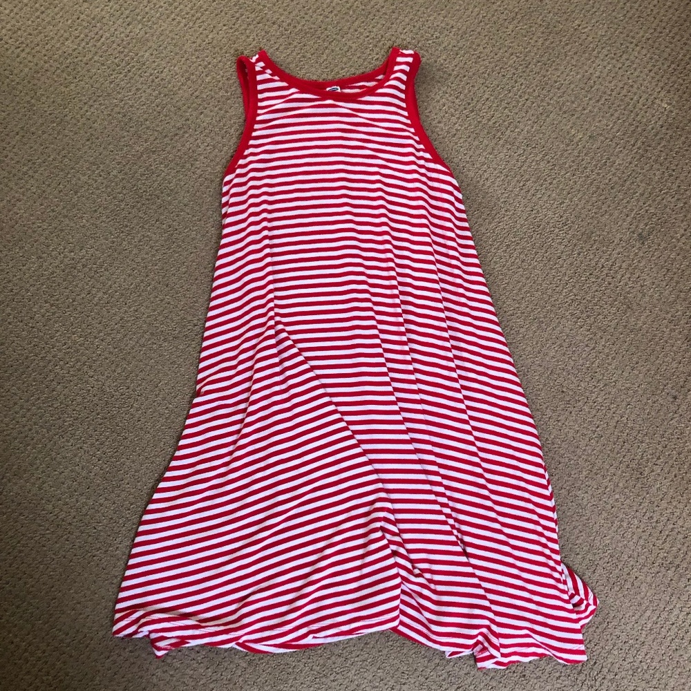Super Comfy Striped Sleeveless A-Line Dress